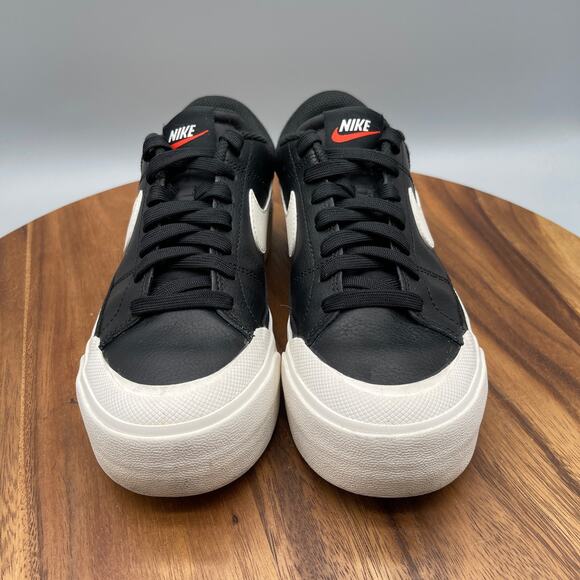 Nike Court Legacy Lift Shoes Womens Size 6.5 Black Leather Running Comfort Gym - Picture 2 of 8